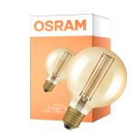 Osram Vintage 1906 LED E27 Globe Filament Dorée 95mm 5.8W 470lm - 822 Blanc Très Chaud | Dimmable
