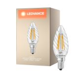 Ledvance Classic LED E14 TWisted Bougie Filament Claire 3.4W 470lm - 827 Blanc Très Chaud | Équivalent 40W