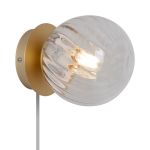 Nordlux Chisell Applique Murale Métal et Verre Laiton | Convient pour E14