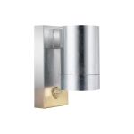 Nordlux Tin Applique Murale Métal et Verre Gris | 76mm - IP54 - Convient pour GU10 - Détecteur de Mouvement et de Lumière 