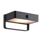 Nordlux Saulio Applique Murale Aluminium Noir 4.45W 370lm - 830 Blanc Chaud | IP44 - Solar