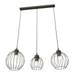 Emibig Suspension Luminaire Nando Acier Noir | Convient pour 3x E27 - Max 15W