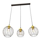 Emibig Suspension Luminaire Nando Acier Noir | Convient pour 3x E27 - Max 15W
