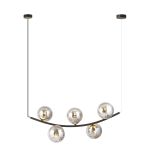 Emibig Suspension Luminaire Ritz Acier Noir | Convient pour 5x E14 - Max 10W