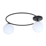 Emibig Plafonnier Sopra Acier Noir | Convient pour 2x E14 - Max 10W
