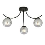 Emibig Plafonnier Boston Acier Noir | Convient pour 3x E14 - Max 10W