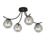 Emibig Plafonnier Boston Acier Noir | Convient pour 4x E14 - Max 10W