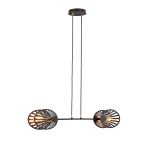 Emibig Suspension Luminaire Playa Acier Noir | Convient pour 2x E27 - Max 15W