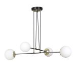 Emibig Suspension Luminaire Ognis Acier Noir | Convient pour 4x E27 - Max 10W