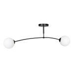 Emibig Plafonnier Pregos Acier Noir | Convient pour 2x E14 - Max 10W