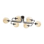 Emibig Plafonnier Brendi Acier Noir | Convient pour 6x E14 - Max 10W