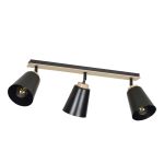 Emibig Plafonnier Atlas Acier Noir | Convient pour 3x E27 - Max 15W