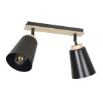 Emibig Plafonnier Atlas Acier Noir | Convient pour 2x E27 - Max 15W