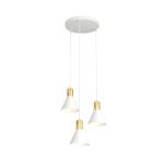 Emibig Suspension Luminaire Rosa Acier Blanc | Convient pour 3x E27 - Max 15W