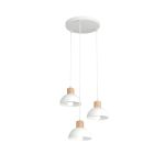 Emibig Plafonnier Seco Acier Blanc | Convient pour 3x E27 - Max 15W