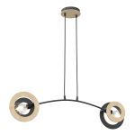 Emibig Suspension Luminaire Skiva Acier Noir | Convient pour 2x E27 - Max 15W