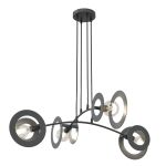 Emibig Suspension Luminaire Euforia Acier Noir | Convient pour 4x E27 - Max 15W