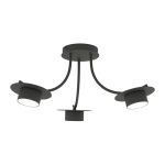 Emibig Plafonnier Enso Acier Noir | Convient pour 3x GX53 - Max 12W