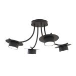 Emibig Plafonnier Enso Acier Noir | Convient pour 4x GX53 - Max 12W