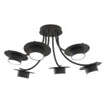 Emibig Plafonnier Enso Acier Noir | Convient pour 6x GX53 - Max 12W
