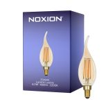 Noxion Lucent LED E14 Bougie Filament Ambre BA35 4.5W 400lm - 822 Blanc Très Chaud | Dimmable - Équivalent 35W