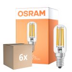 Lot 6x Osram LED Special E14 Tubular Ampoule T26 Filament Claire 4.8W 470lm - 827 Blanc Très Chaud | Dimmable - Équivalent 40W