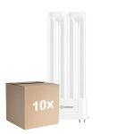 Lot 10x Ledvance DULUX-F LED 8W - 840 Blanc Froid | 4-Pins - Équivalent 18W
