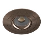 Noxion Encastré Spot Logic MR16 Inclinable Bronze | 92mm - Diamètre 80mm - IP20 - incl. GU10 Culot 