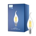 Philips MASTER LED E14 Bent-tip Bougie Filament Claire 3.4W 470lm - 922-927 Dim To Warm | Meilleur Rendu Des Couleurs - Dimmable - Équivalent 40W