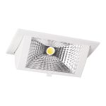Downlight LED Wallwasher Wally Moyen Blanc 27W 3850lm 78x100D - 840 Blanc Froid - 238x145mm