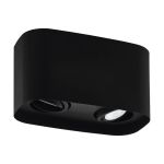 Eglo Plafond Spot Arenzano Acier Noir 9.4W 690lm - 830 Blanc Chaud | Dimmable - Convient pour 2x GU10
