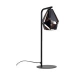 Eglo Lampe De Chevet Carlton 4 Acier Noir Cuivre | IP20 - Convient pour 1x E27 