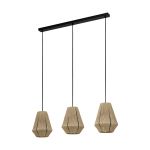 Eglo Suspension Luminaire Alderney Acier Noir | IP20 - Convient pour 3x E27 