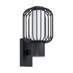 Eglo Applique Murale Ravello Acier Noir | IP44 - Convient pour 1x E27