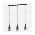 Eglo Suspension Luminaire Gorosiba Acier Noir | IP20 - Convient pour 3x E27 
