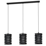 Eglo Suspension Luminaire Cremella Acier Noir | Convient pour 3x E27