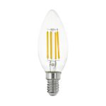 Eglo LED Bougie E14 Filament Claire 2.2W 470lm - 830 Blanc Chaud | Équivalent 40W
