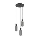 Eglo Suspension Luminaire Maione Acier Noir | IP20 - Convient pour 3x E27 