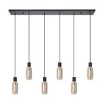 Eglo Suspension Luminaire Maione Acier Noir | IP20 - Convient pour 6x E27 