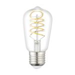 Eglo LED E27 Edison Claire Filament 7.3W 806lm - 827 Blanc Très Chaud | Équivalent 60W