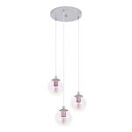 Eglo Suspension Luminaire Ariscani 2 Acier Chrome | Convient pour 3x E27