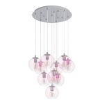 Eglo Suspension Luminaire Ariscani 2 Acier Chrome | Convient pour 10x E27