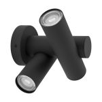 Eglo Applique Murale Fossignano Aluminium Noir 6W 800lm - 830 Blanc Chaud | IP44