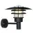 Nordlux Lønstrup 32 Applique Murale Métal et Verre Noir | 320mm - IP44 - Convient pour E27