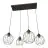 Emibig Suspension Luminaire Nando Acier Noir | Convient pour 4x E27 - Max 15W