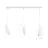 Emibig Suspension Luminaire Bobi Acier Blanc | Convient pour 3x E27 - Max 15W