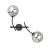Emibig Applique Murale Hunter Acier Noir | Convient pour 2x E14 - Max 10W