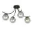 Emibig Plafonnier Boston Acier Noir | Convient pour 4x E14 - Max 10W