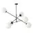 Emibig Suspension Luminaire Linéaire Acier Noir | Convient pour 6x E14 - Max 10W