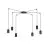 Emibig Suspension Luminaire Traker Acier Noir | Convient pour 6x GU10 - Max 10W